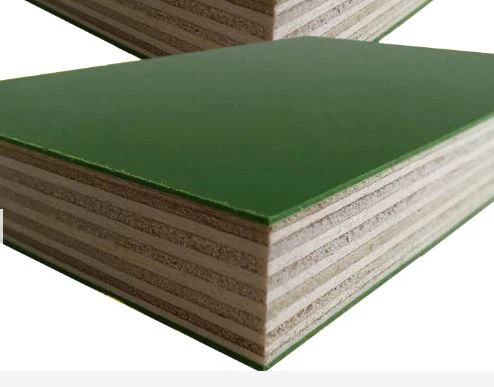 Plastmassa plyonka bilan qoplangan kontrplak yashil rang