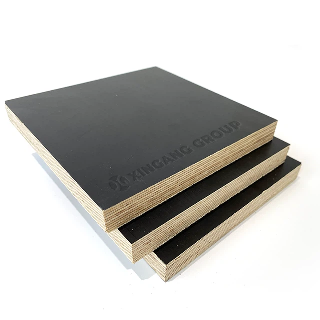 1250 * 2500 * 18 mm Ikki marta issiq press plyonkali qurilish uchun kontrplak