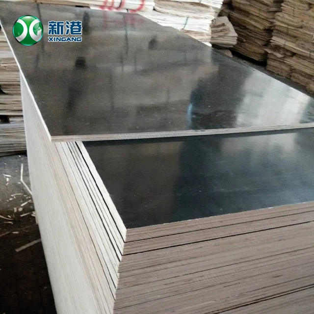18 mm Construction Shuttering Board 4x8ft Full Poplar Core Black Concrete Formwork Film Faced Plywood